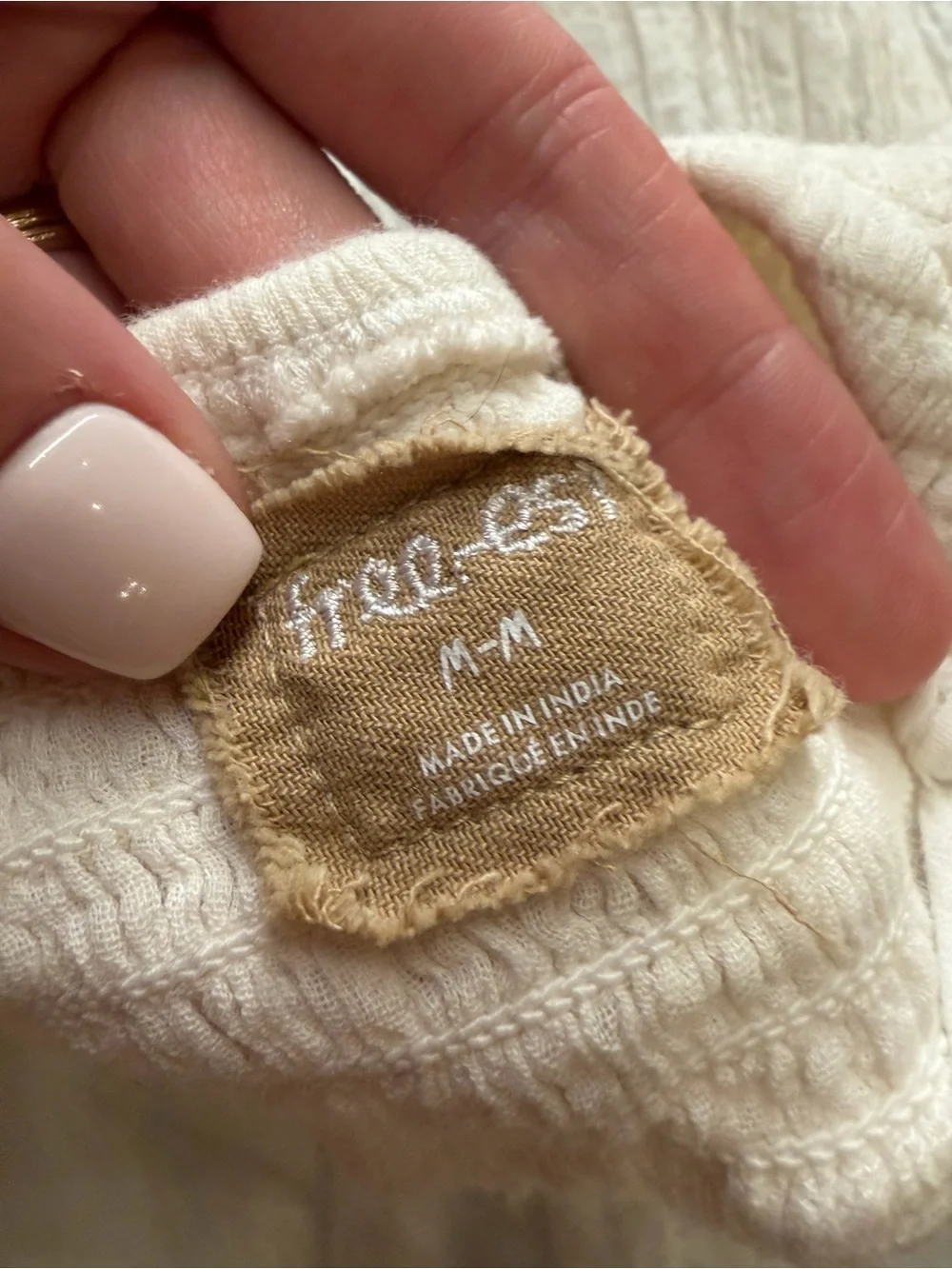 Free People White Cotton Gauze Camisole Slip
